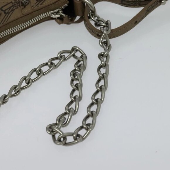 BALENCIAGA Chain Le Cagoule Mini Shoulder Bag Leather Beige Silver Auth bs27430 - Picture 7 of 16